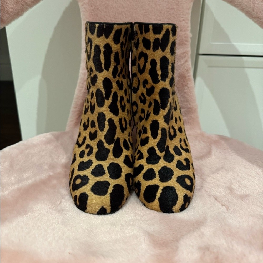 Aquazzura Leopard Print Ankle Bootie Cowhide Material ⭐️